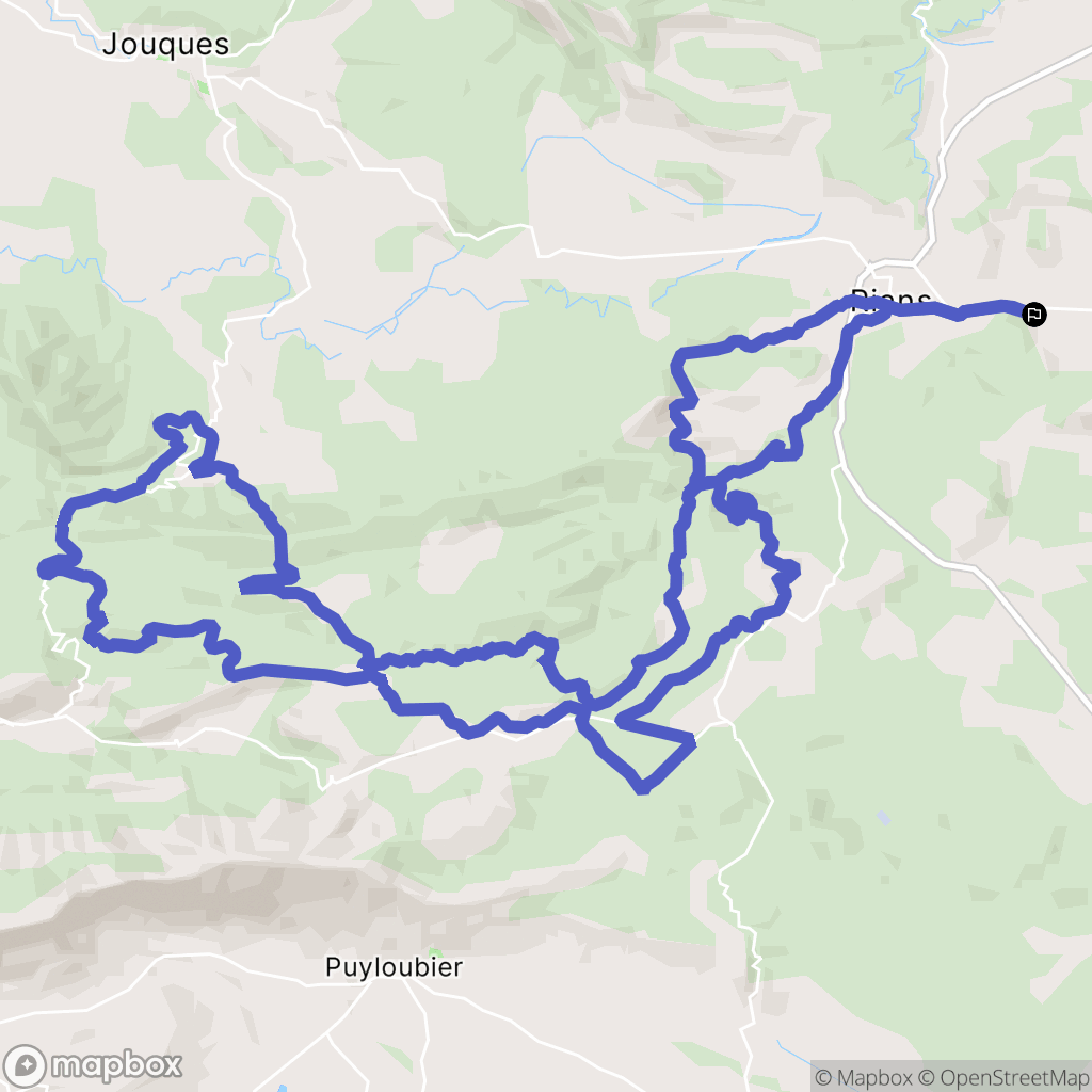 Rians : carte du parcours de randonnée - France