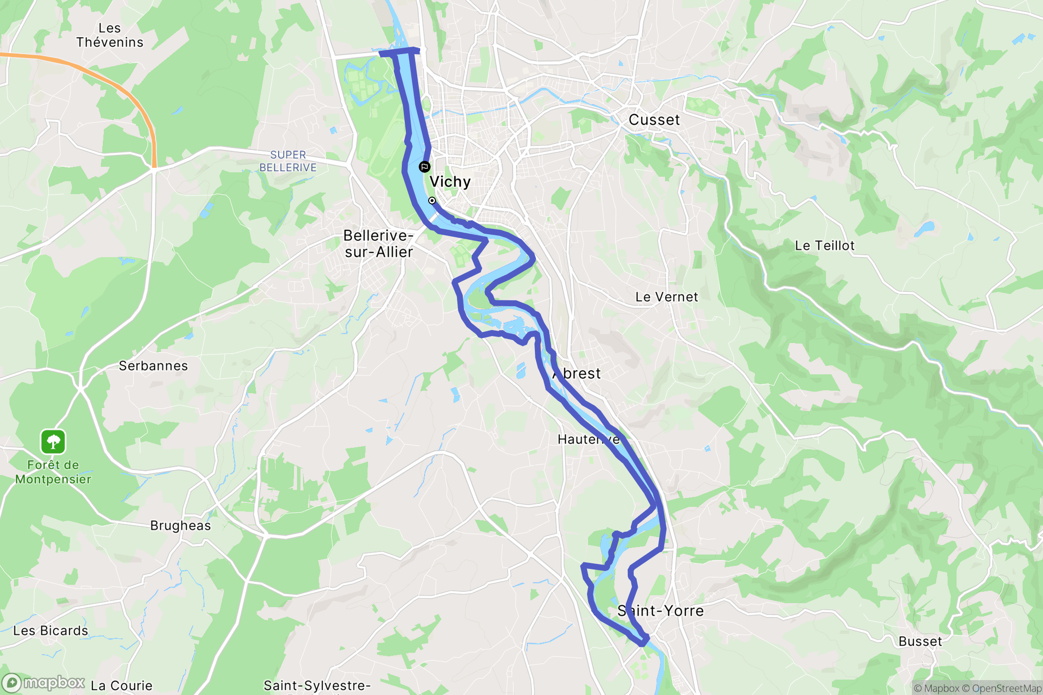 Vichy: routekaart voor buitenactiviteiten - France