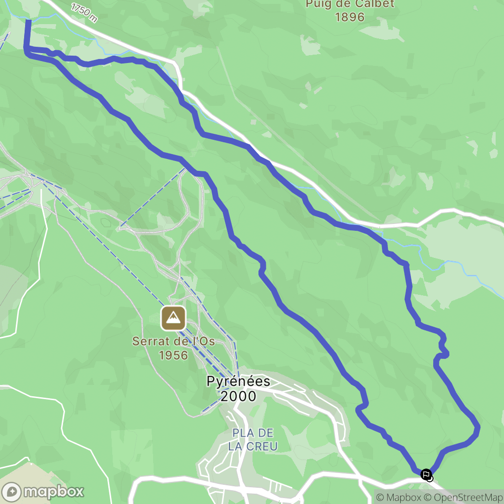 Bolquère : carte du parcours de randonnée - France