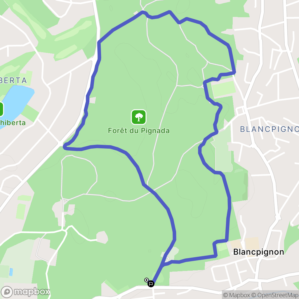 Anglet : carte du parcours de randonnée - France