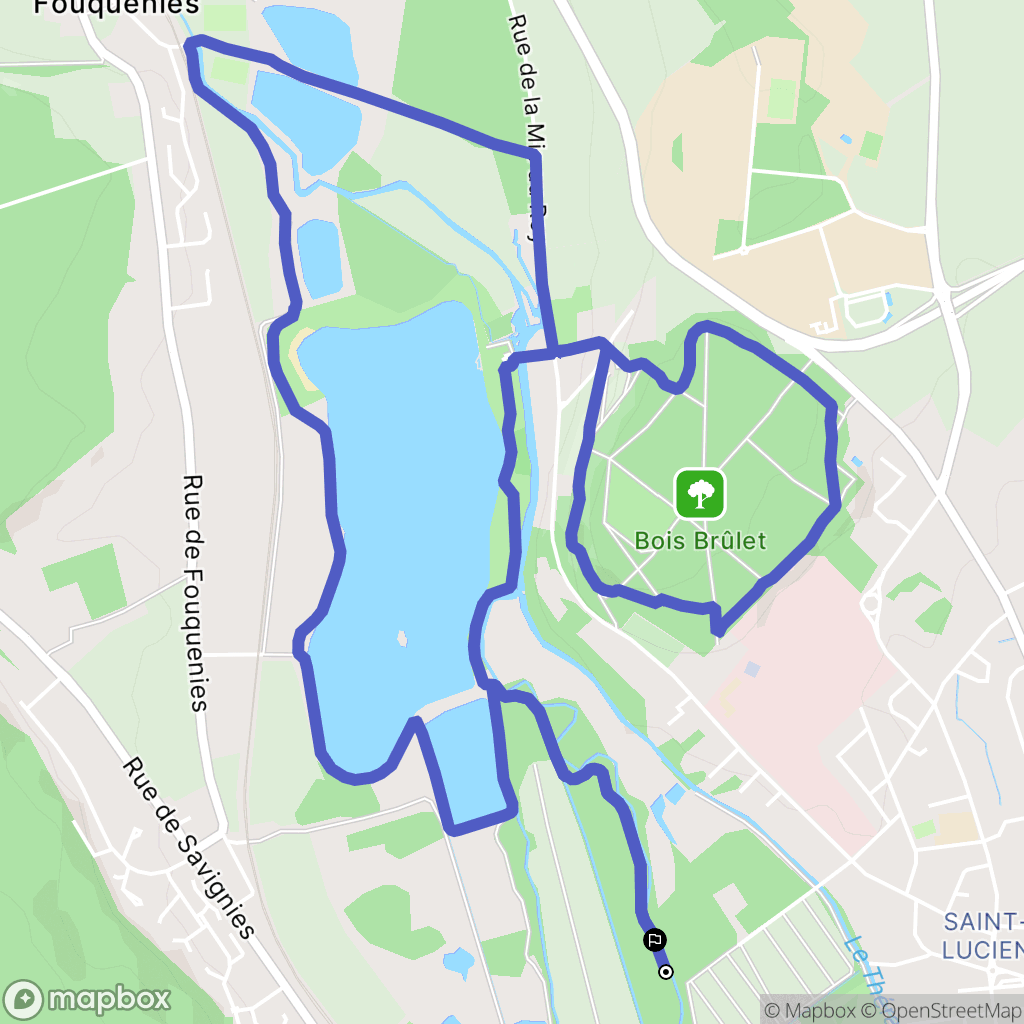 Beauvais : carte du parcours de randonnée - France