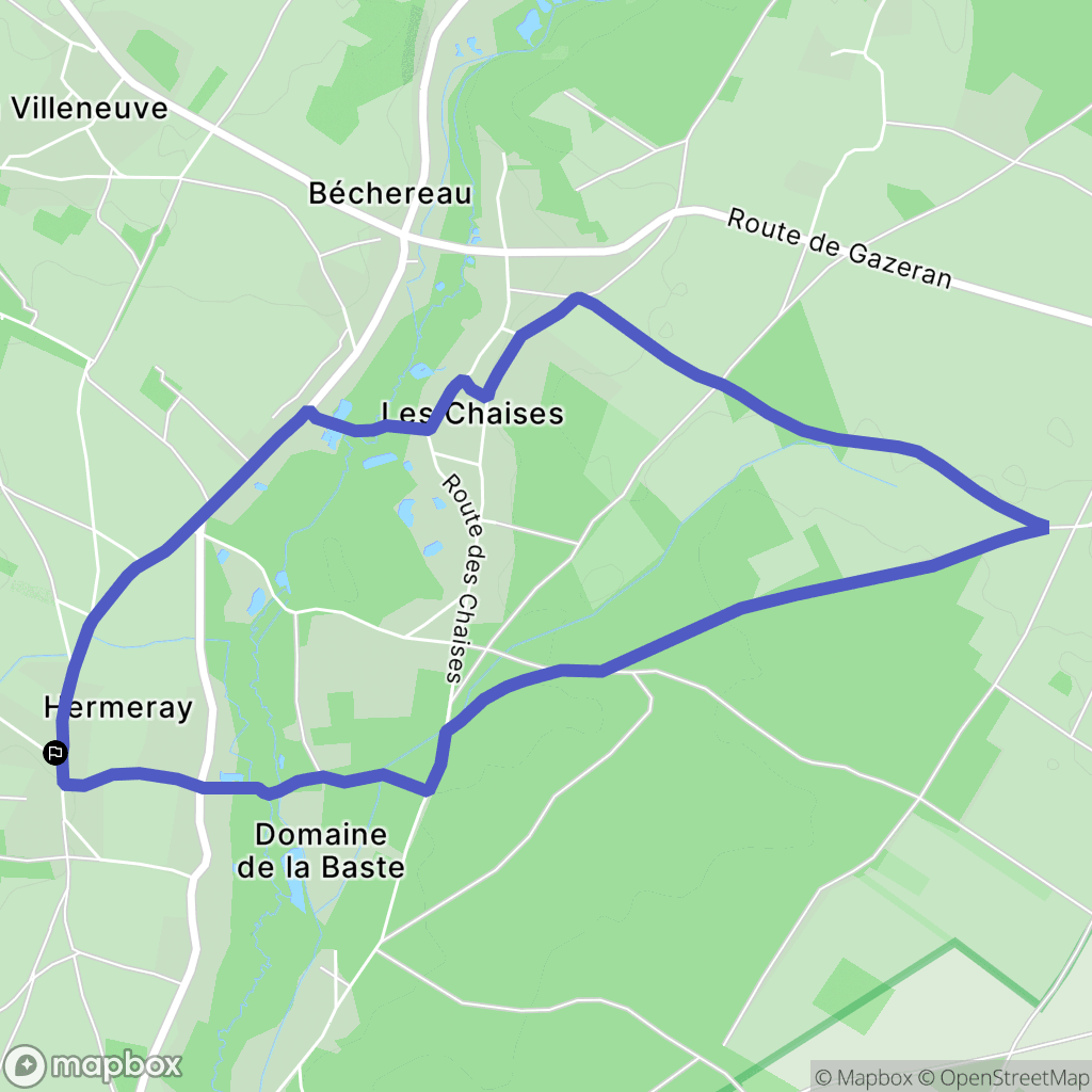 Hermeray : carte du parcours de randonnée - France