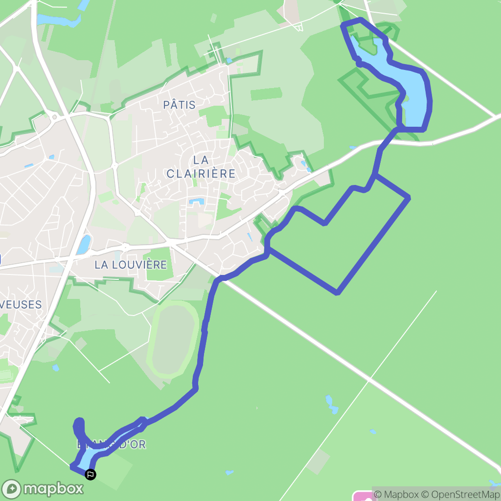 Rambouillet : carte du parcours de randonnée - France
