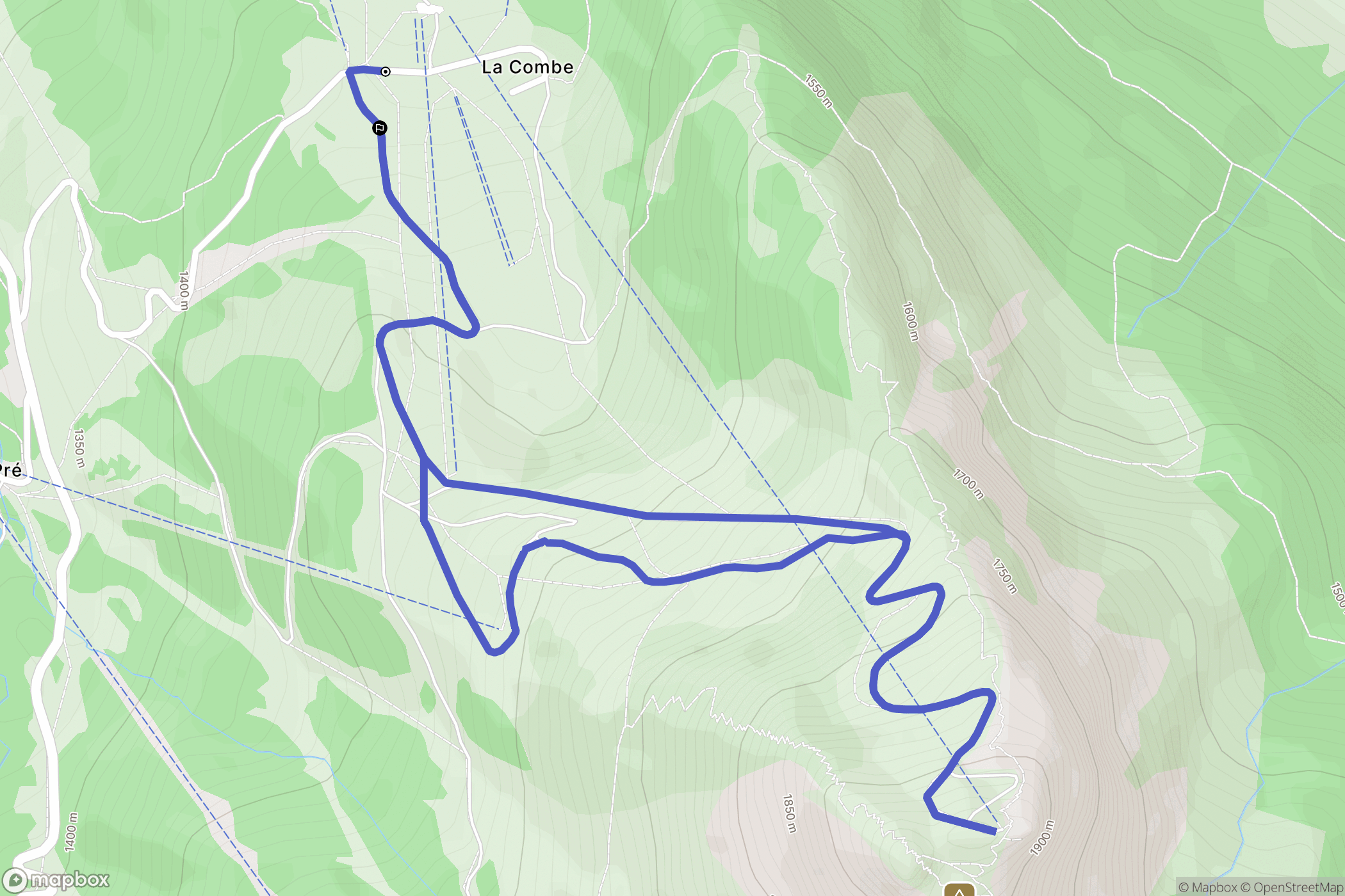 Morzine : carte du parcours de randonnée - France