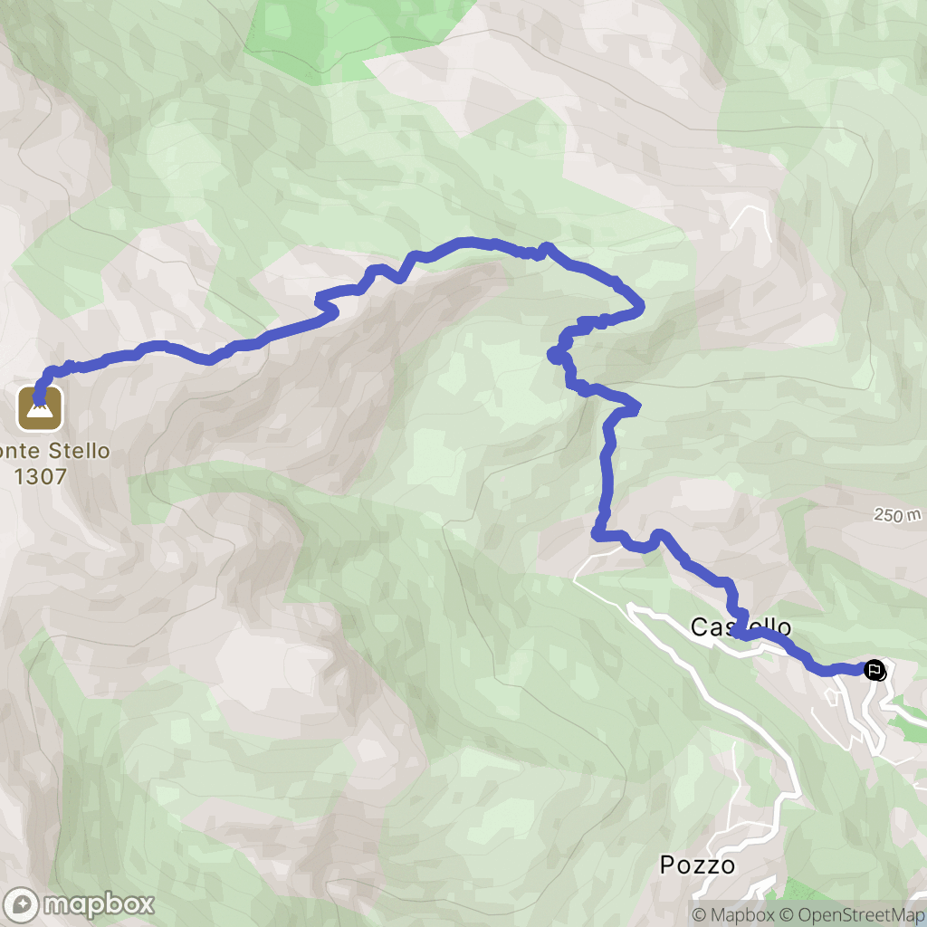 Brando : carte du parcours de randonnée - France