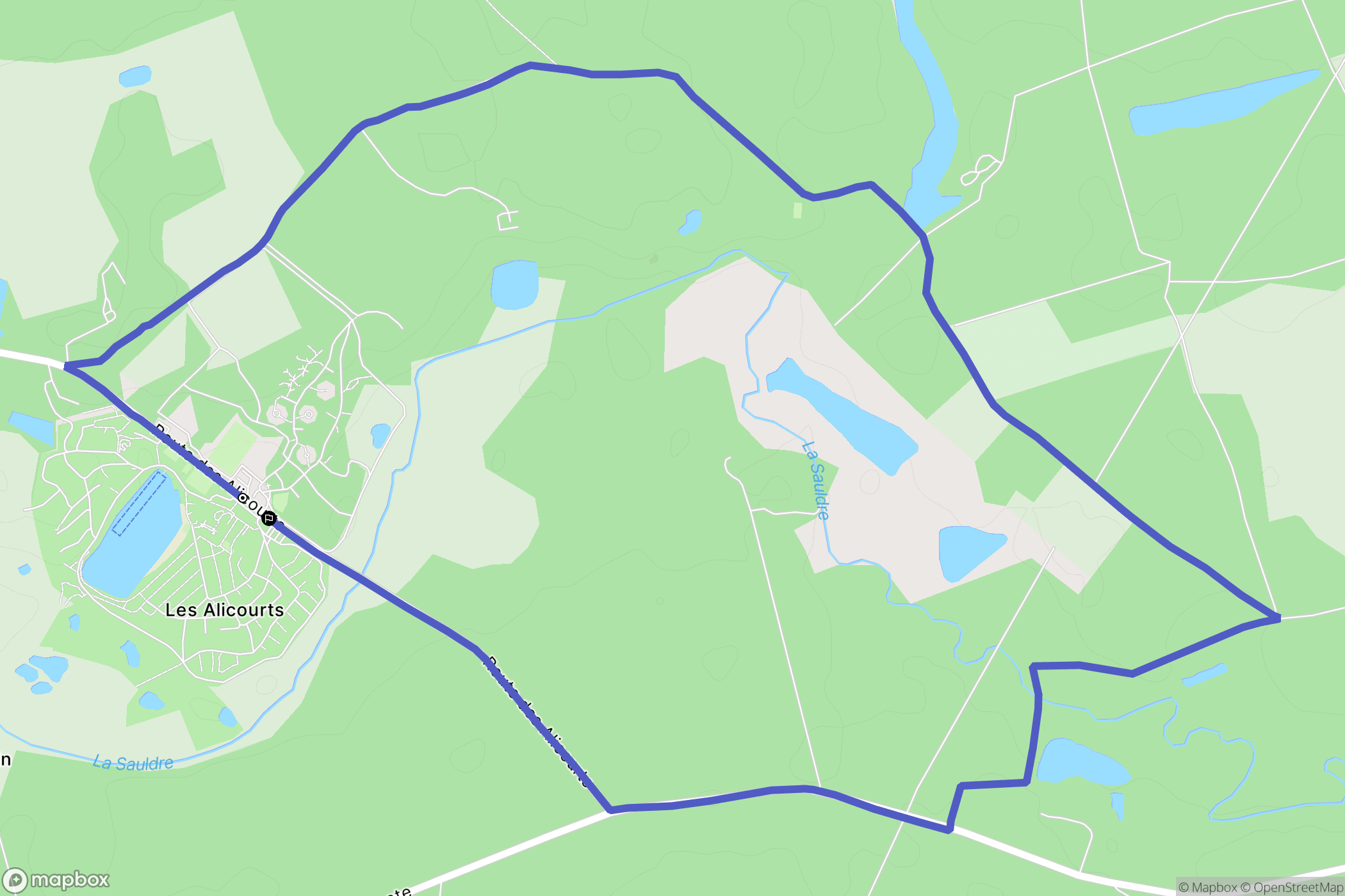 Pierrefitte-sur-Sauldre : carte du parcours de randonnée - France
