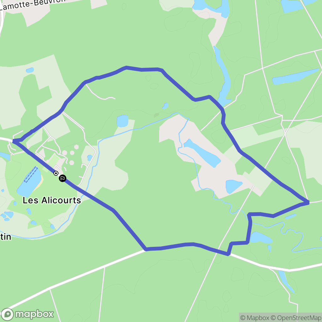 Pierrefitte-sur-Sauldre : carte du parcours de randonnée - France