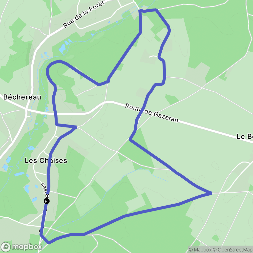 Raizeux : carte du parcours de randonnée - France