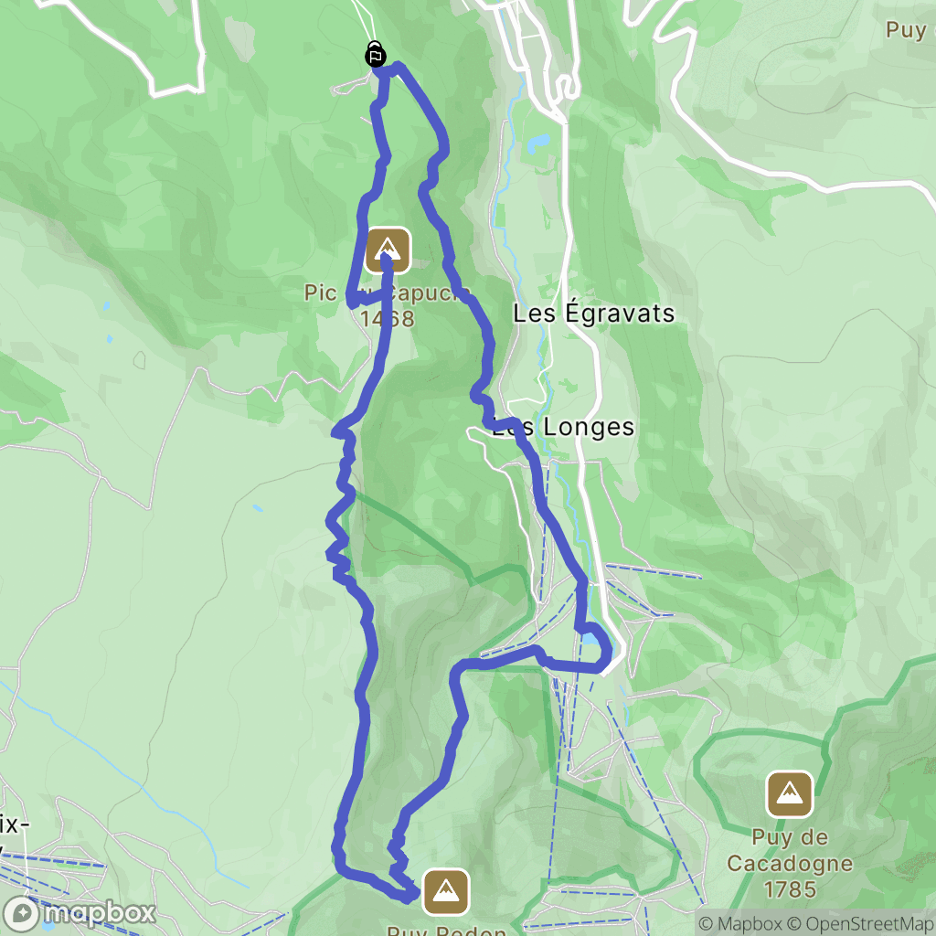 Mont Dore : carte du parcours de randonnée - France