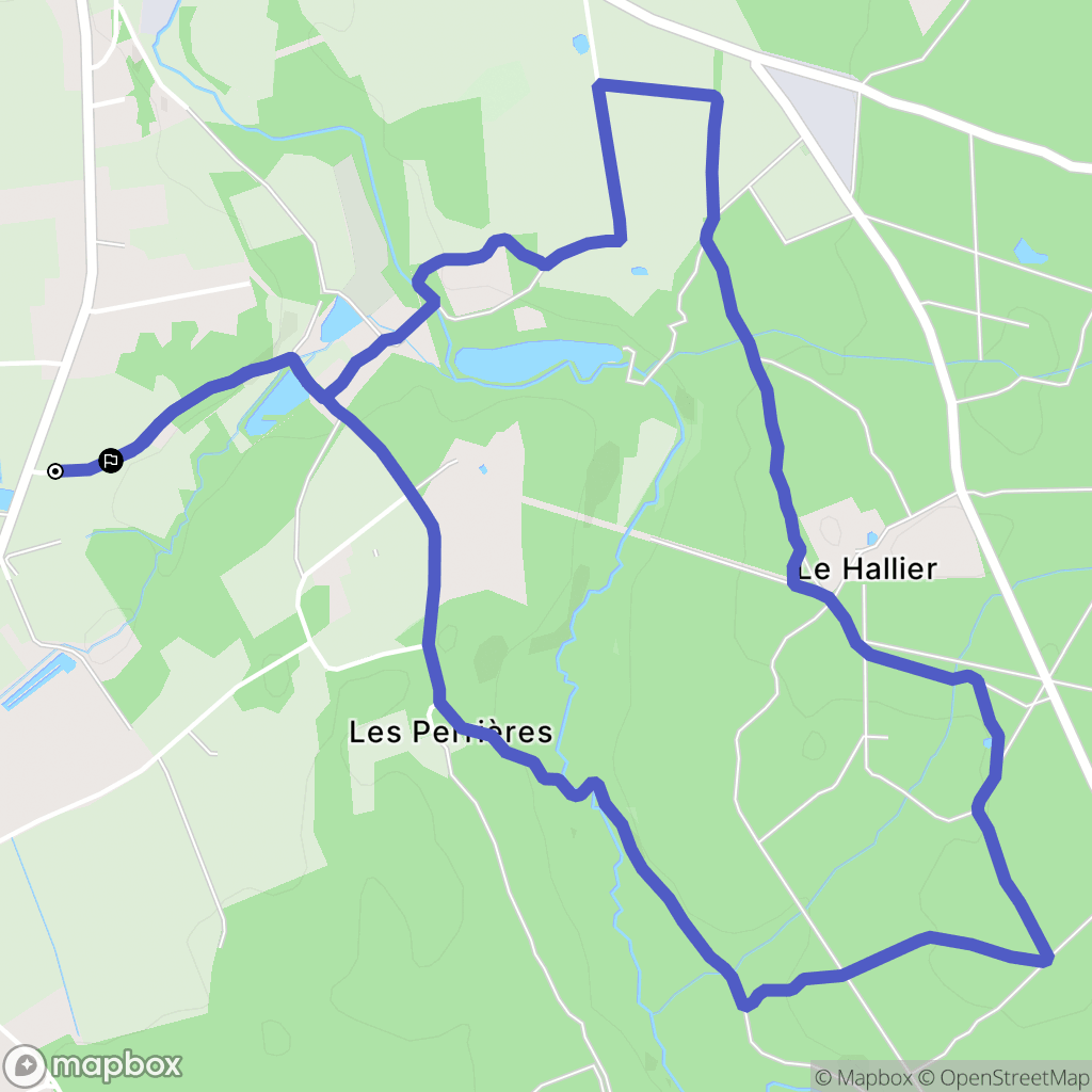 Ambillou : carte du parcours de randonnée - France