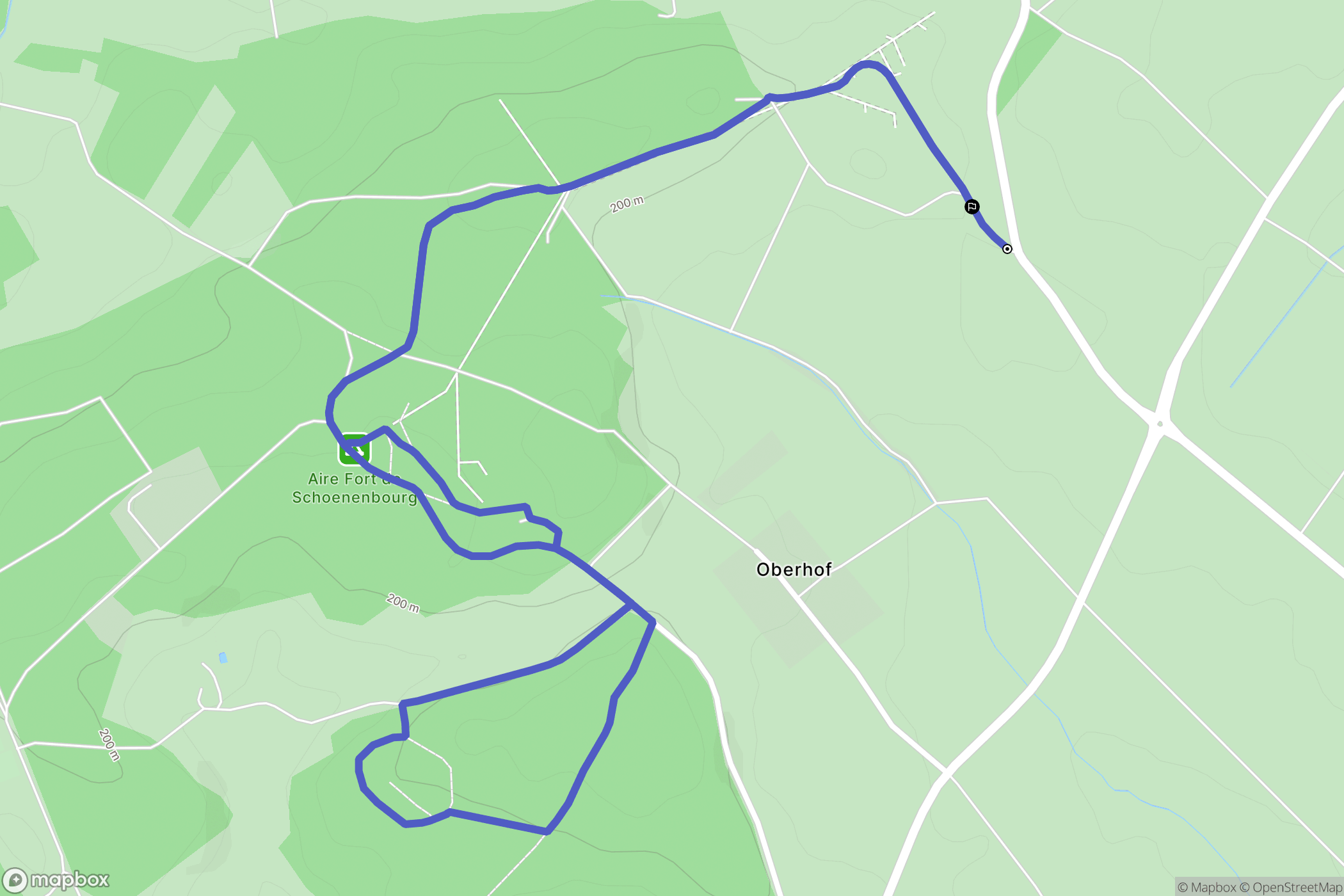 Ingolsheim : carte du parcours de randonnée - France
