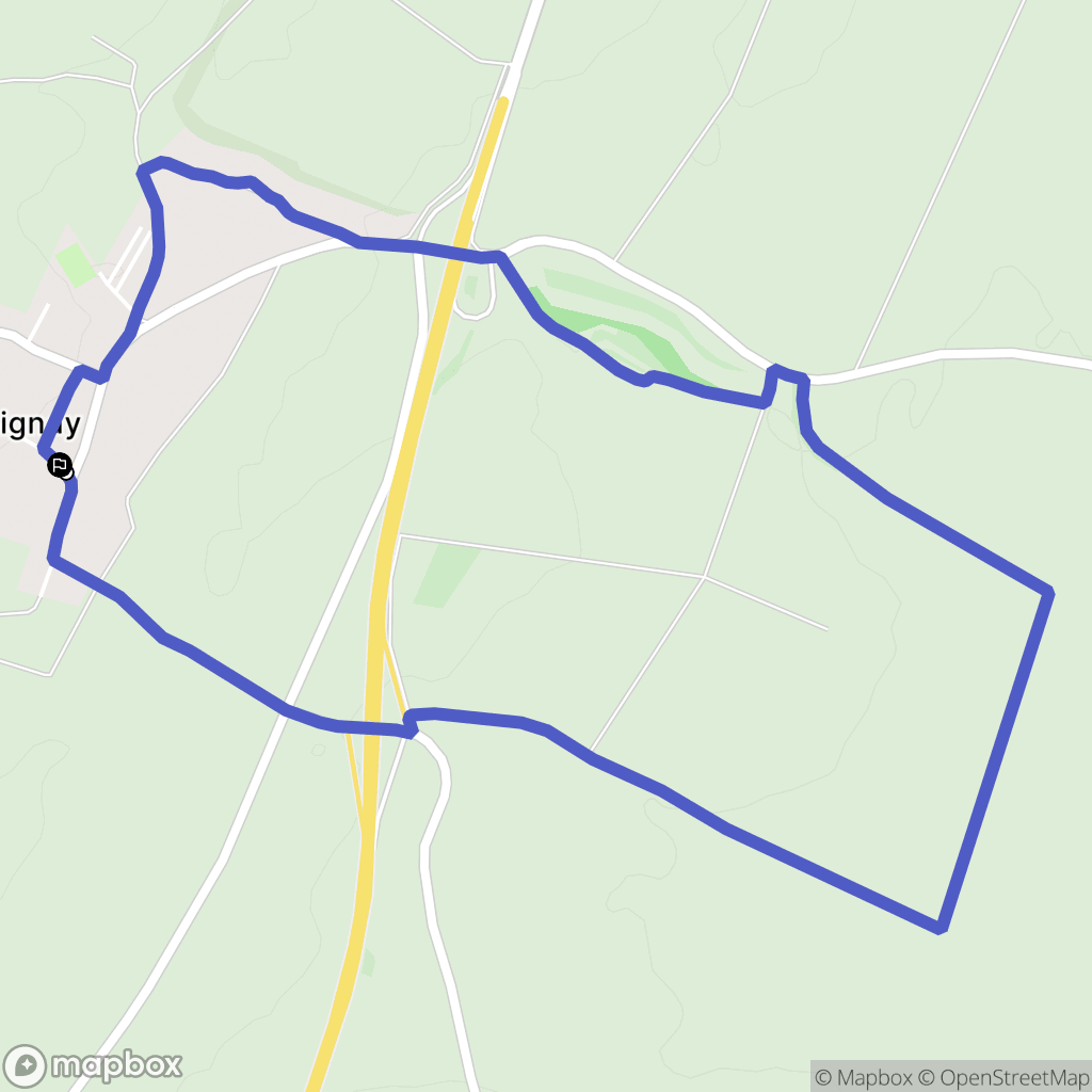 Chaignay : carte du parcours de randonnée - France