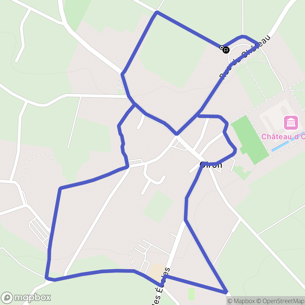 Plaine-et-Vallées : carte du parcours de randonnée - France