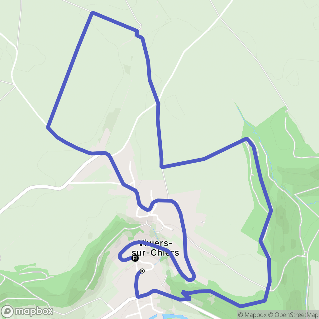Viviers-sur-Chiers : carte du parcours de randonnée - France