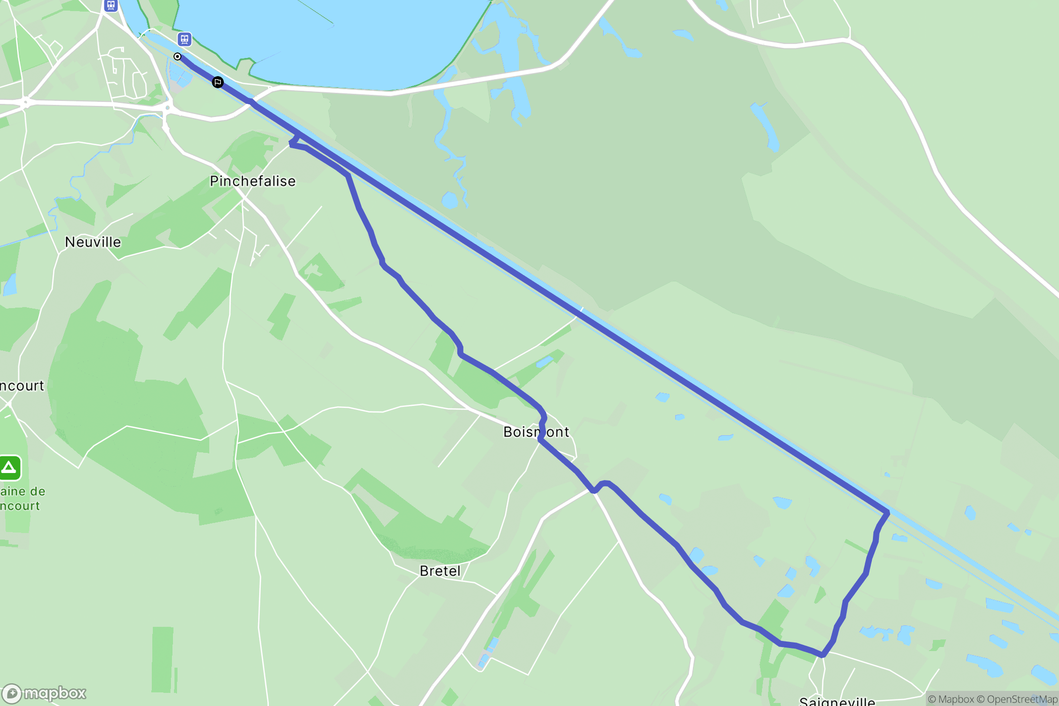 Saint-Valery-sur-Somme : carte du parcours de randonnée - France