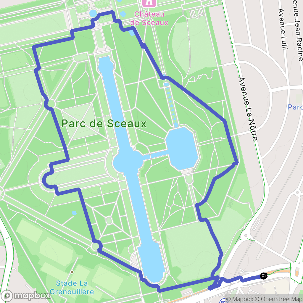 Antony : carte du parcours de randonnée - France