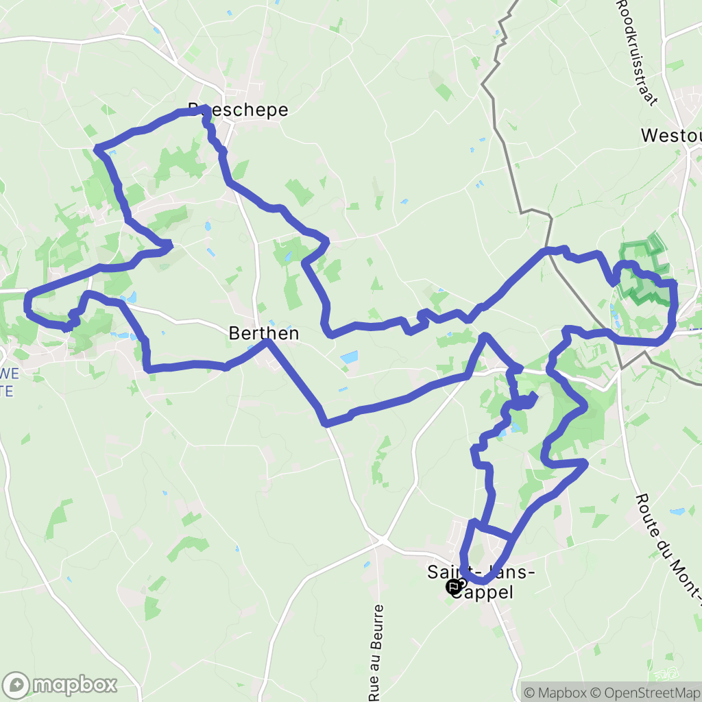 Saint-Jans-Cappel : carte du parcours de randonnée - France