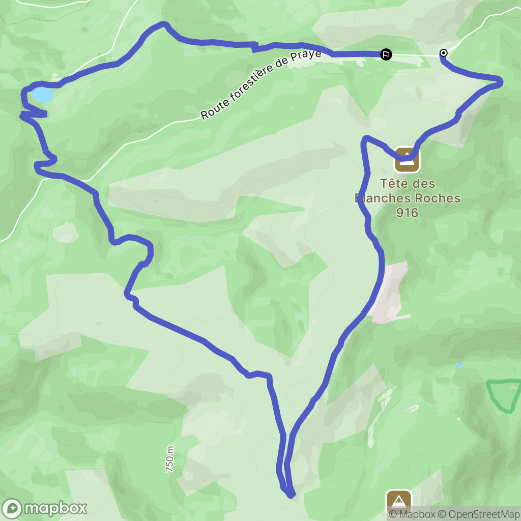 Grandfontaine : carte du parcours de randonnée - France
