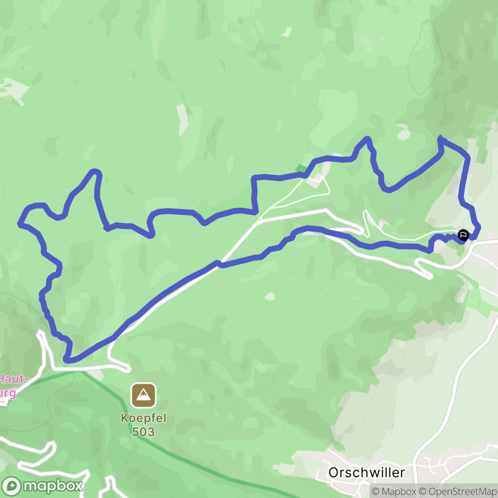 Kintzheim : carte du parcours de randonnée - France