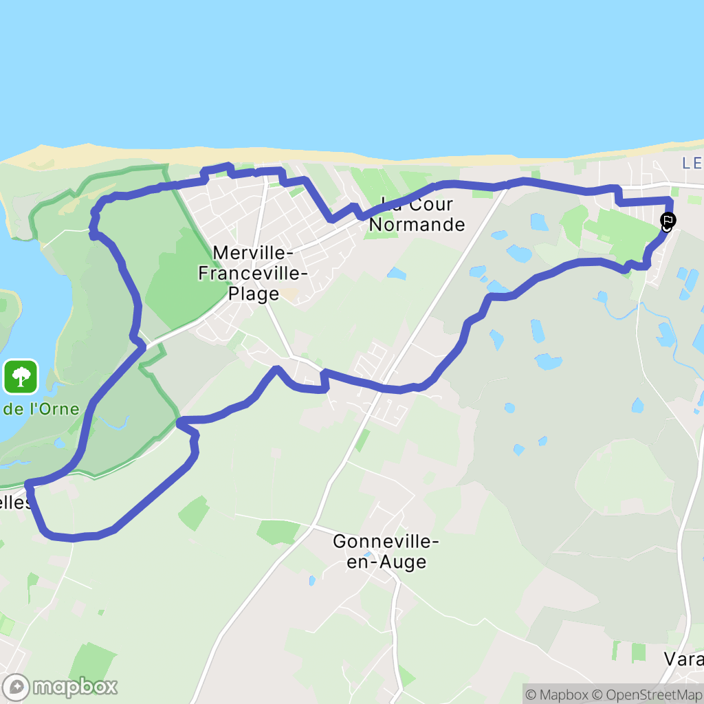 Le Home Varaville : carte du parcours de randonnée - France