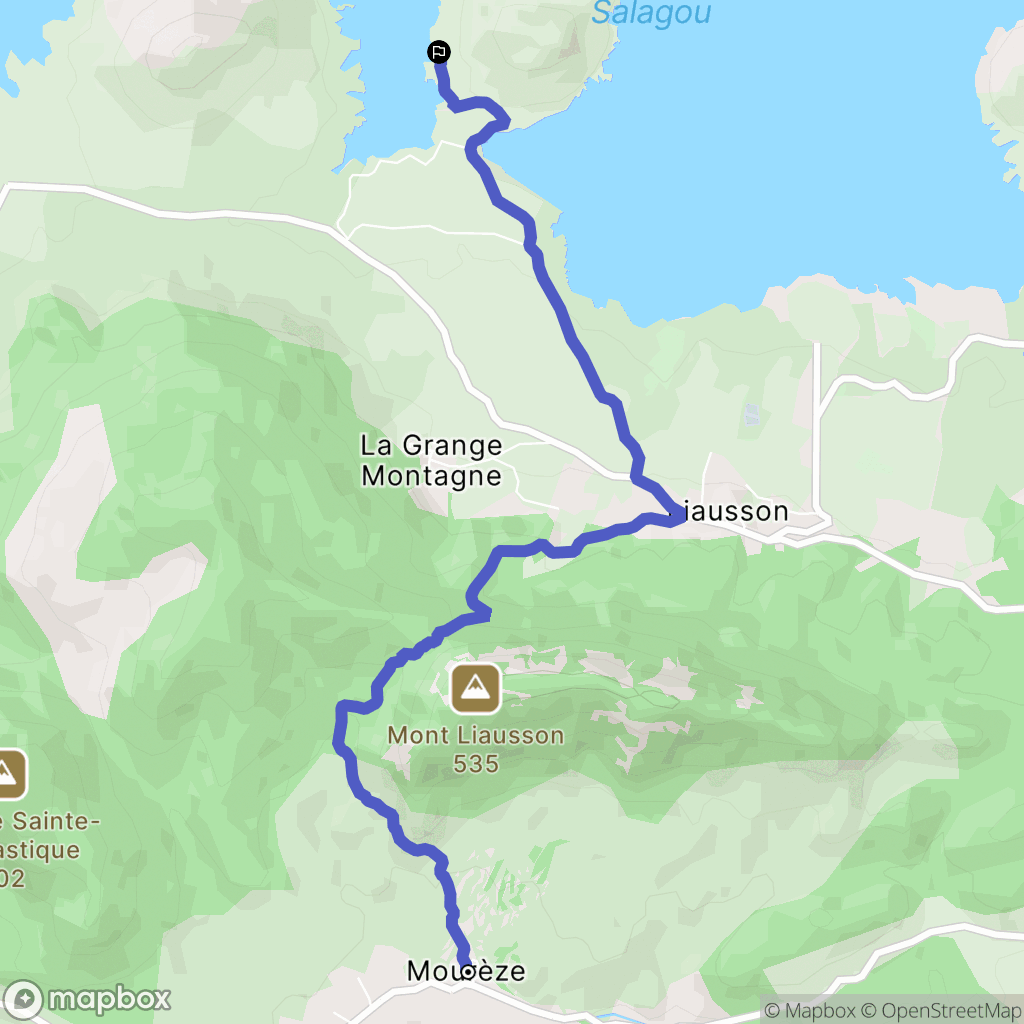 Mourèze : carte du parcours de randonnée - France