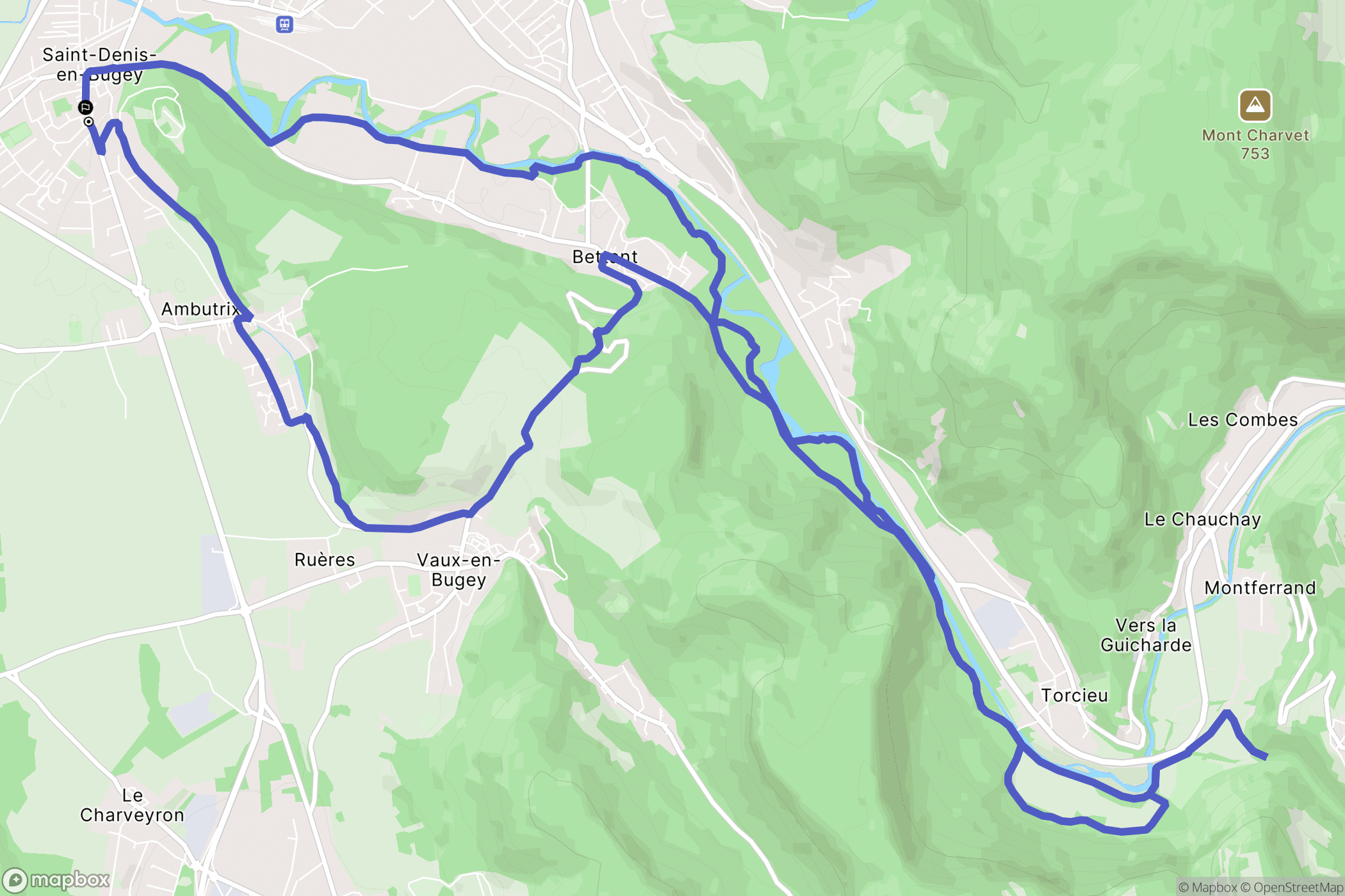 Saint-Denis-en-Bugey: routekaart voor buitenactiviteiten - France