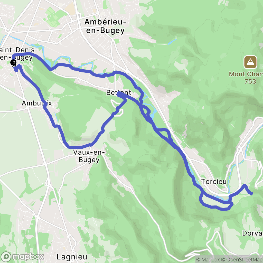 Saint-Denis-en-Bugey: routekaart voor buitenactiviteiten - France