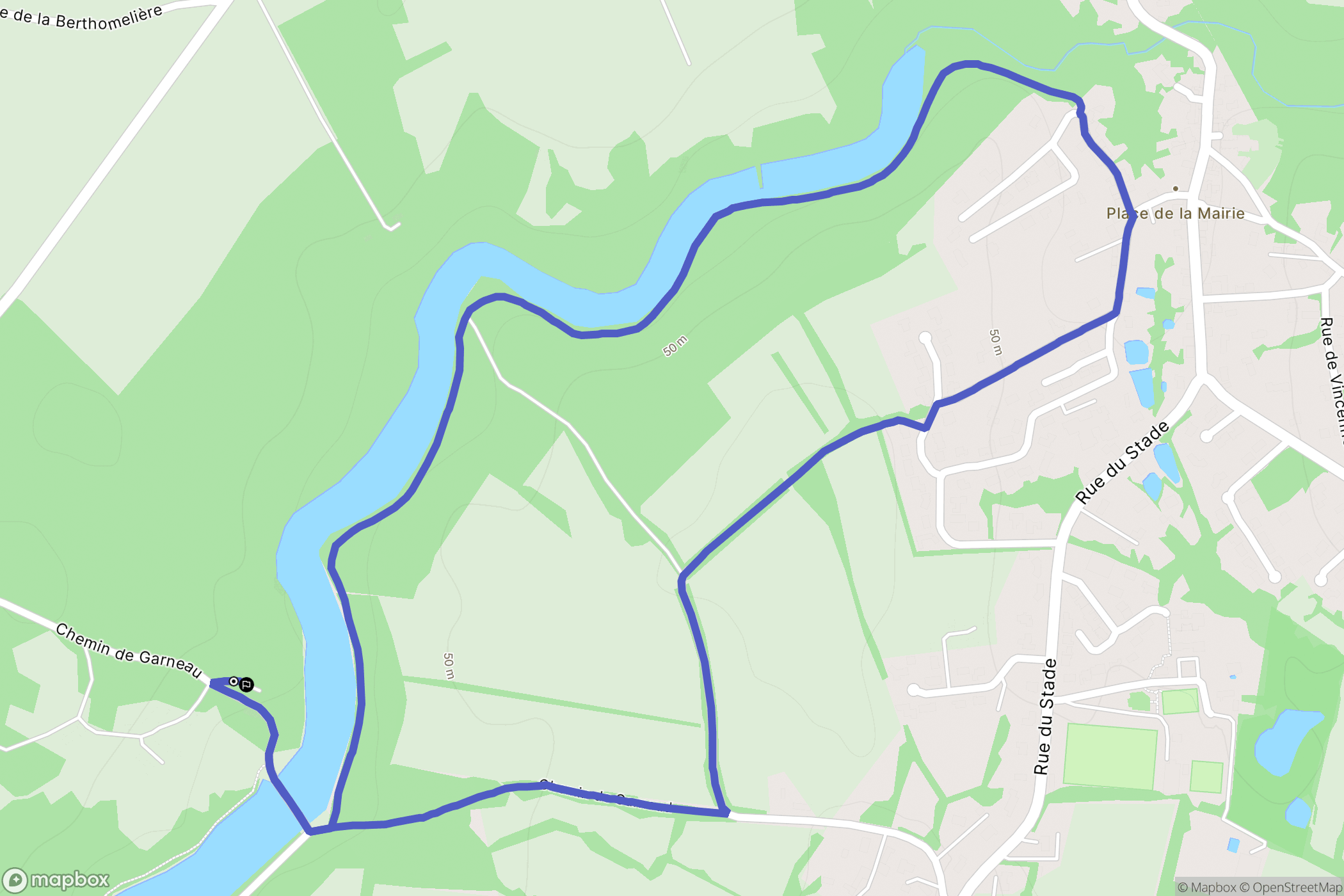 Poiroux : carte du parcours de randonnée - France