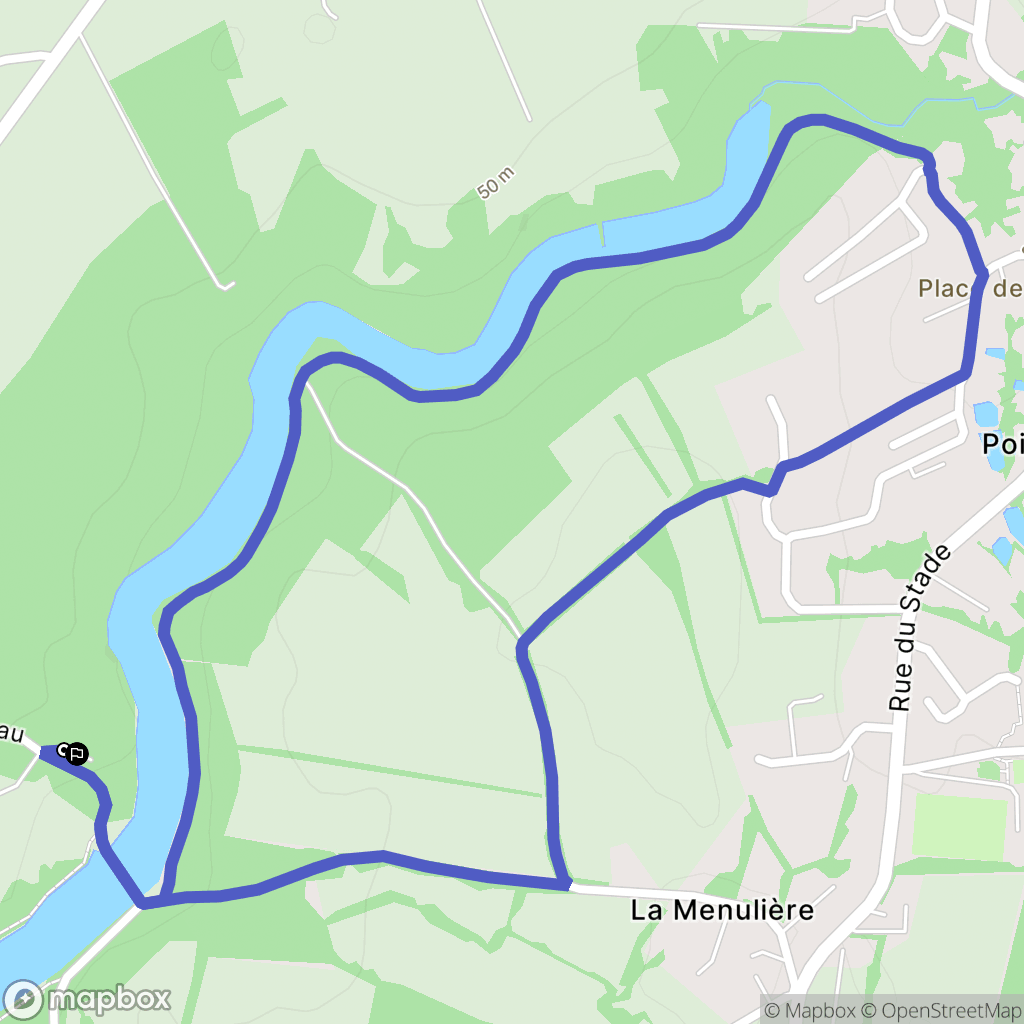 Poiroux : carte du parcours de randonnée - France