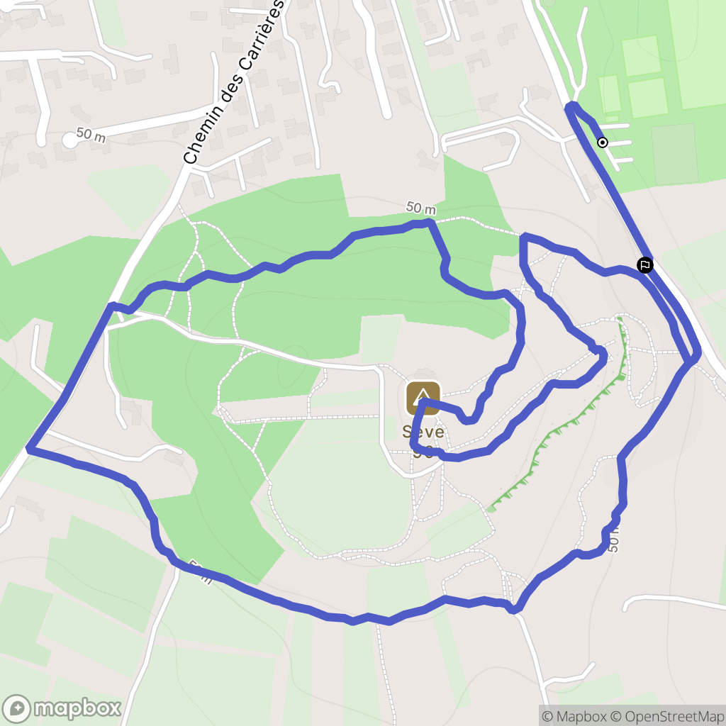 Sorgues : carte du parcours de randonnée - France