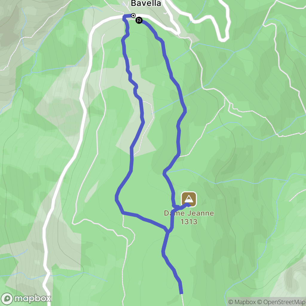 Zonza : carte du parcours de randonnée - France