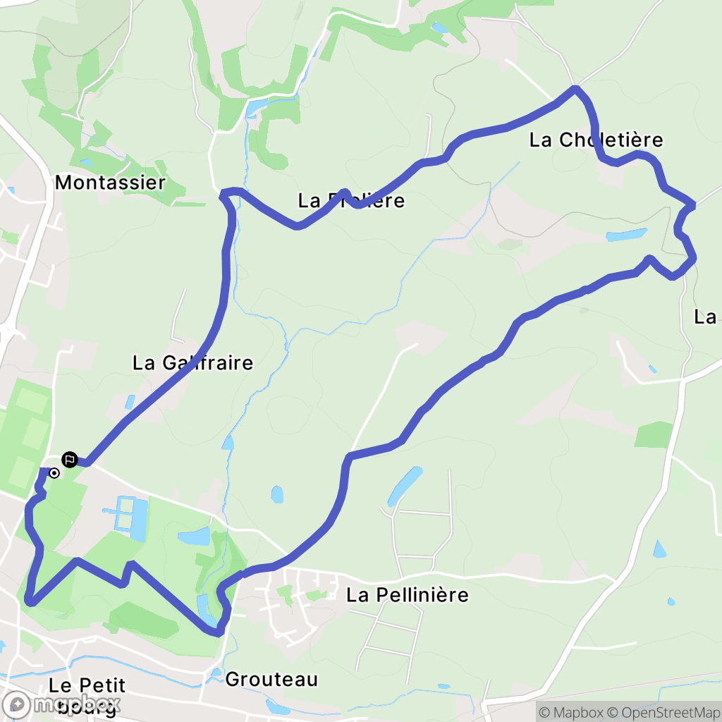 Les Herbiers : carte du parcours de randonnée - France