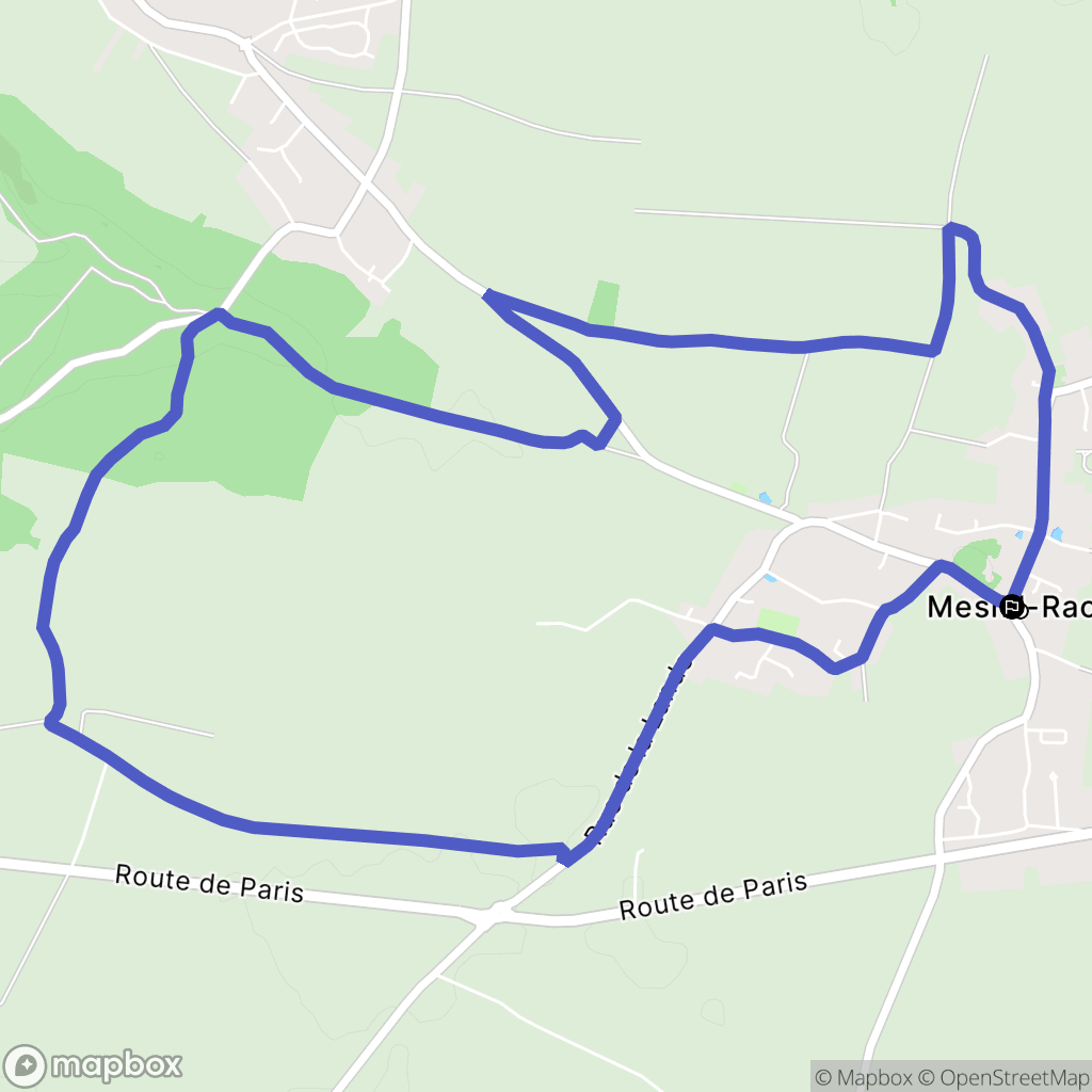 Mesnil-Raoul : carte du parcours de randonnée - France