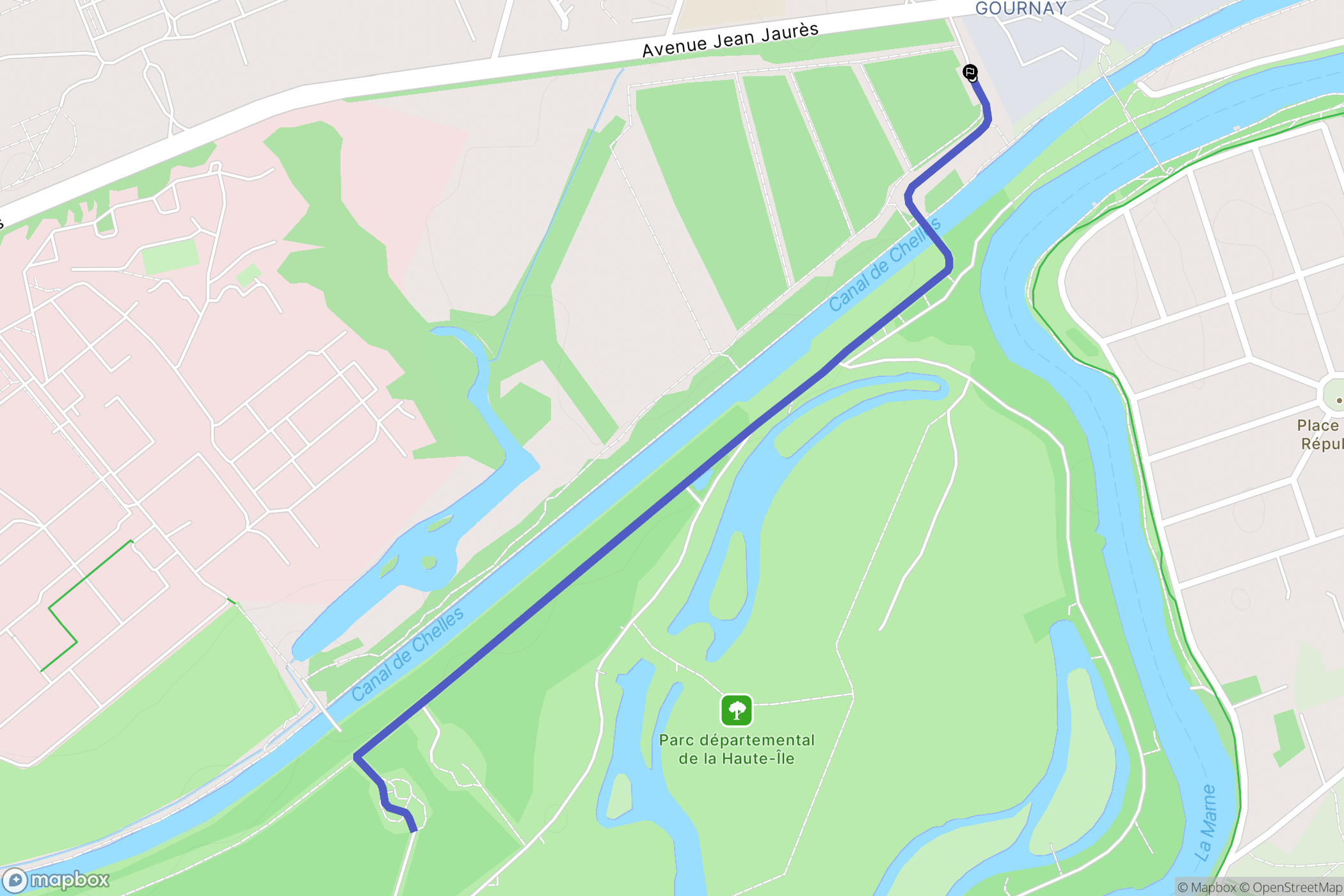 Neuilly-sur-Marne : carte du parcours de randonnée - France
