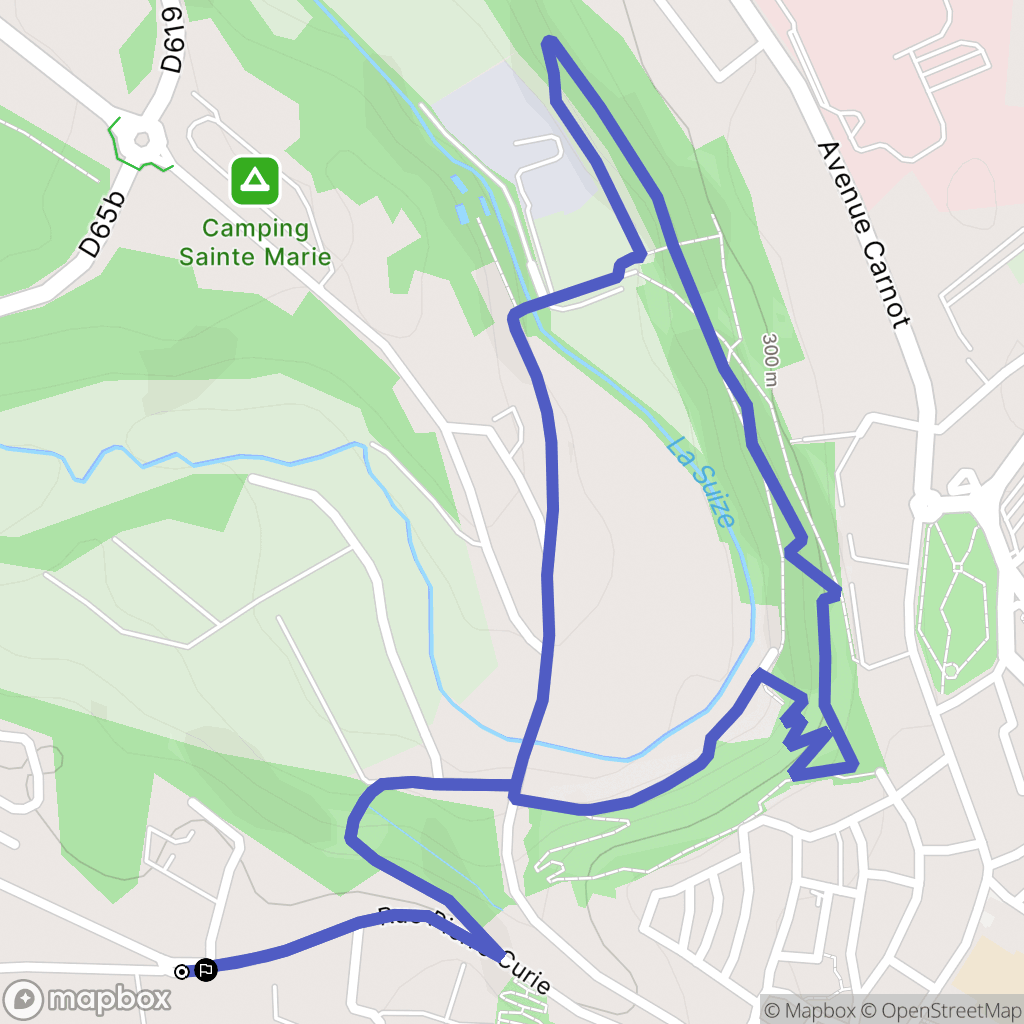 Chaumont : carte du parcours de randonnée - France