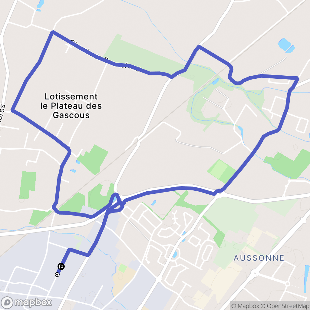 Montauban : carte du parcours de randonnée - France