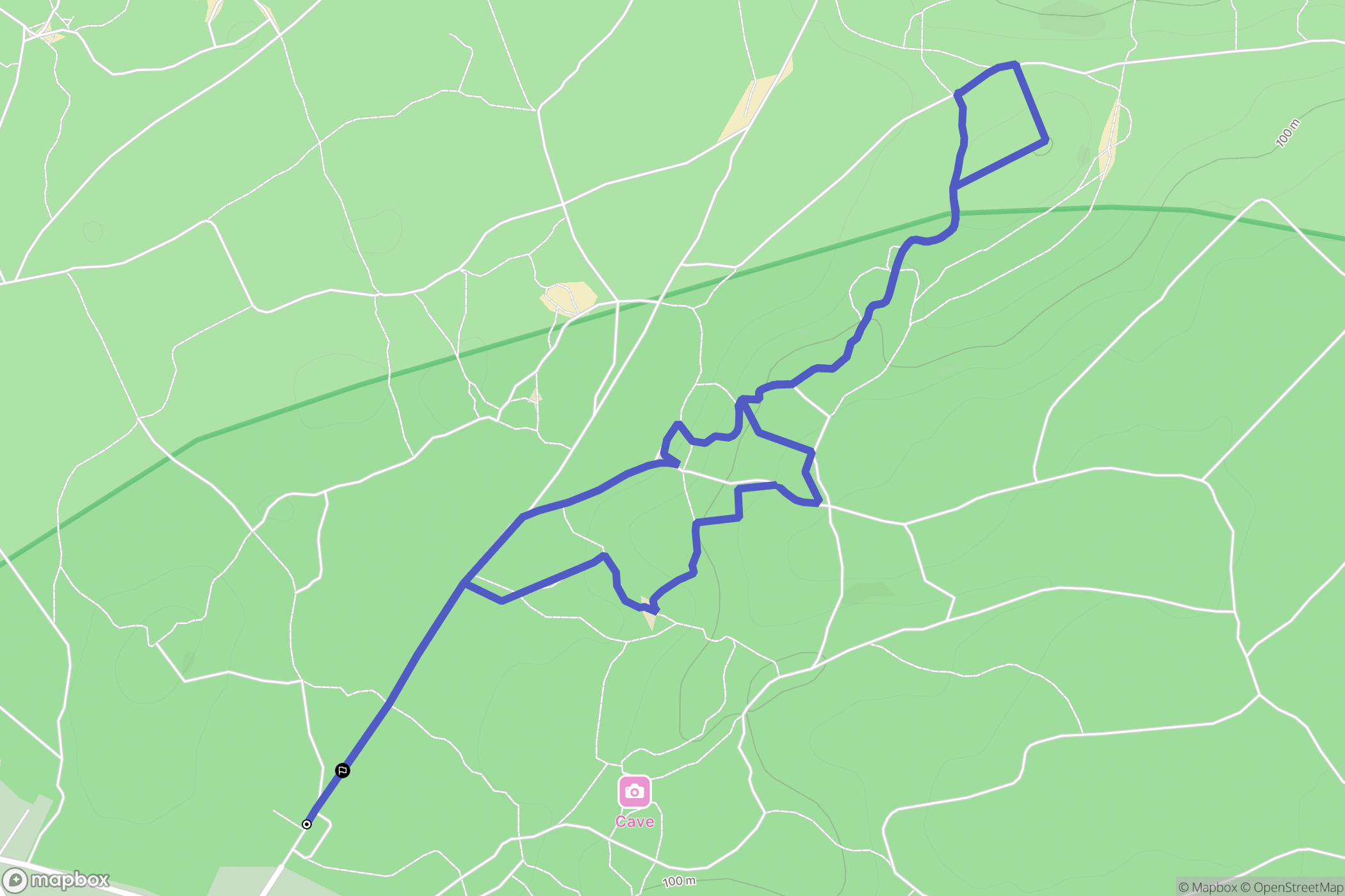 Le Vaudoué : carte du parcours de randonnée - France