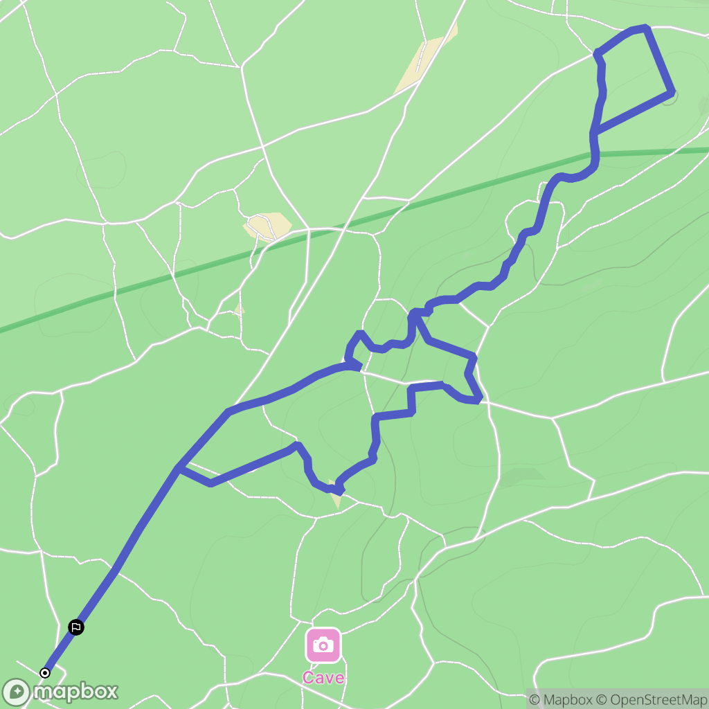 Le Vaudoué : carte du parcours de randonnée - France