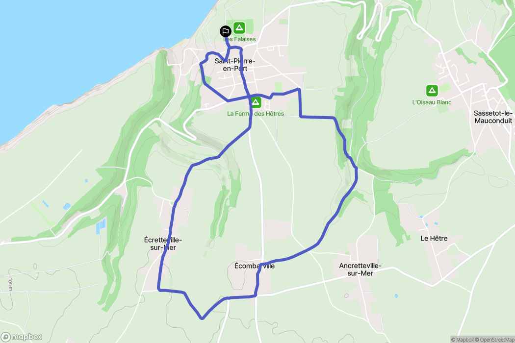 Saint-Pierre-en-Port : carte du parcours de randonnée - France