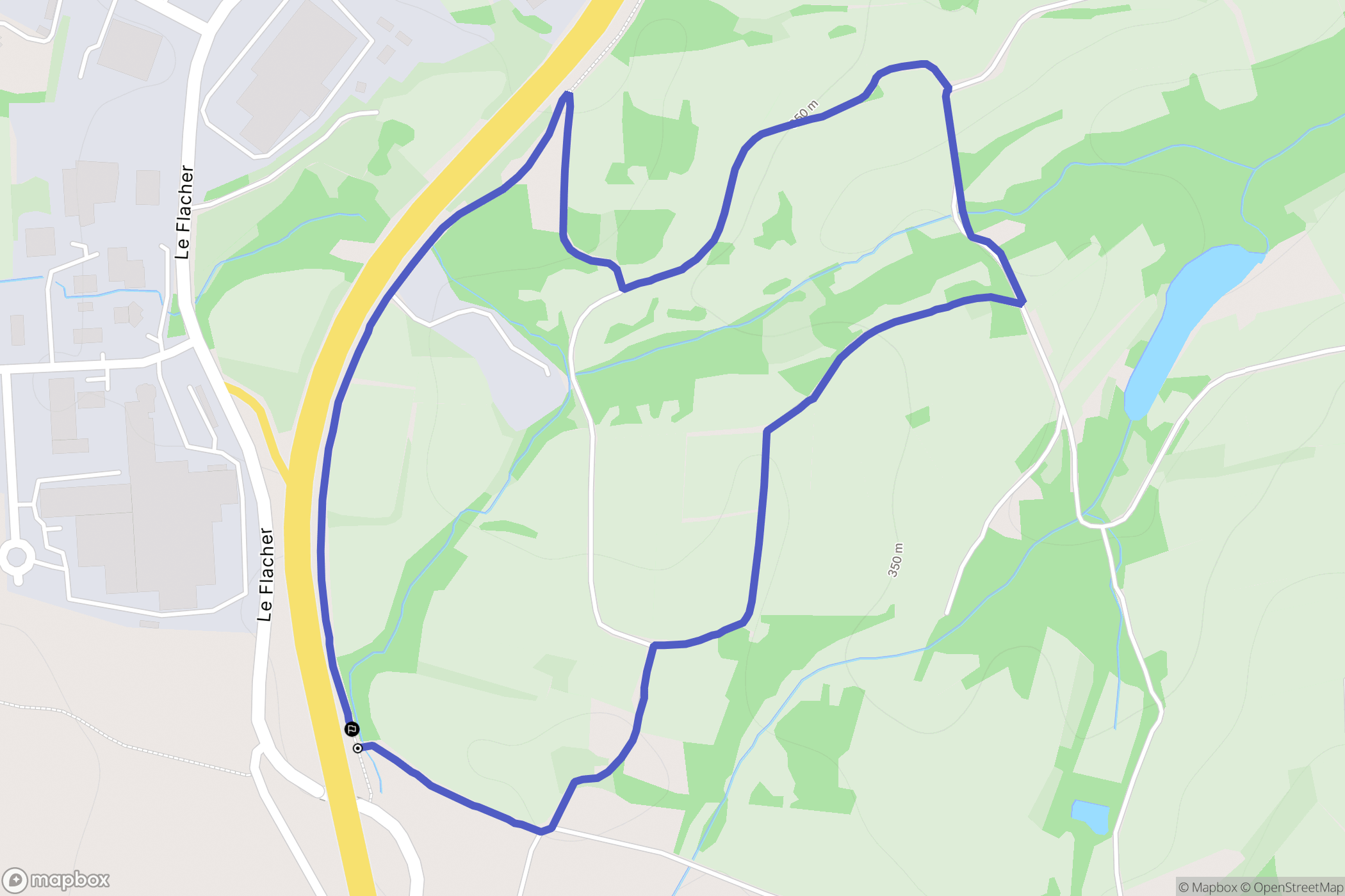 Peaugres : carte du parcours de randonnée - France