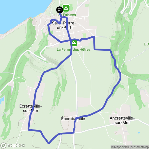 Saint-Pierre-en-Port : carte du parcours de randonnée - France