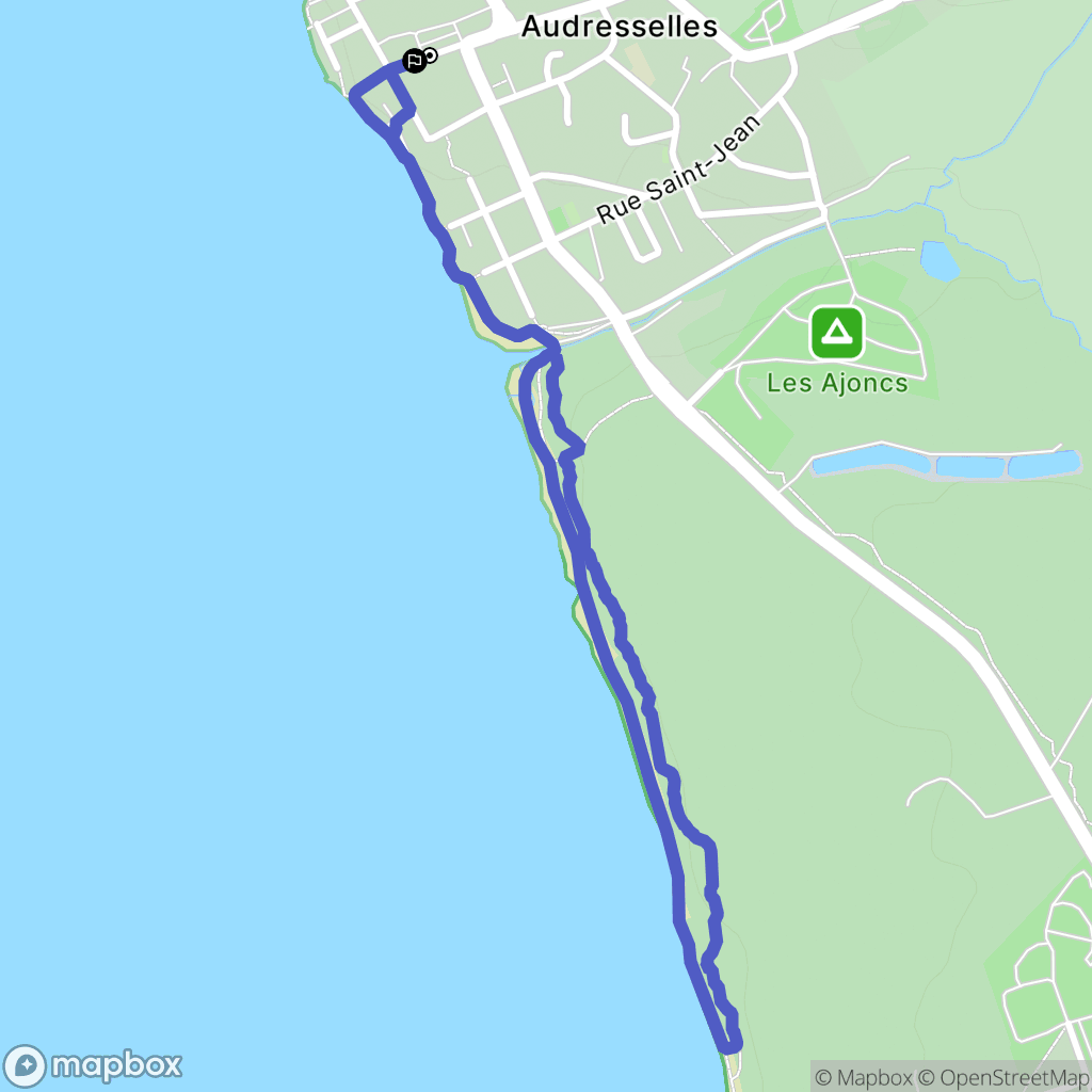 Audresselles : carte du parcours de randonnée - France