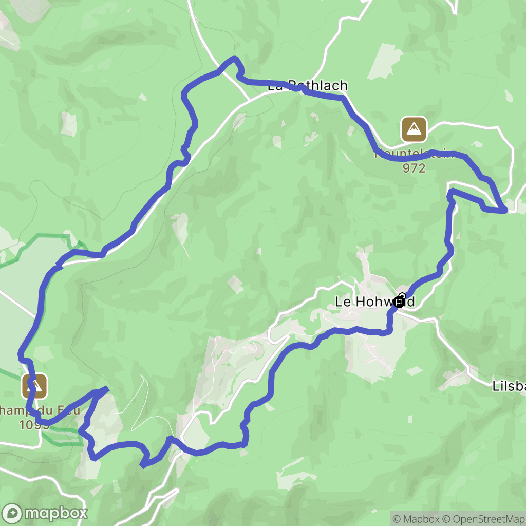 Le Hohwald : carte du parcours de randonnée - France