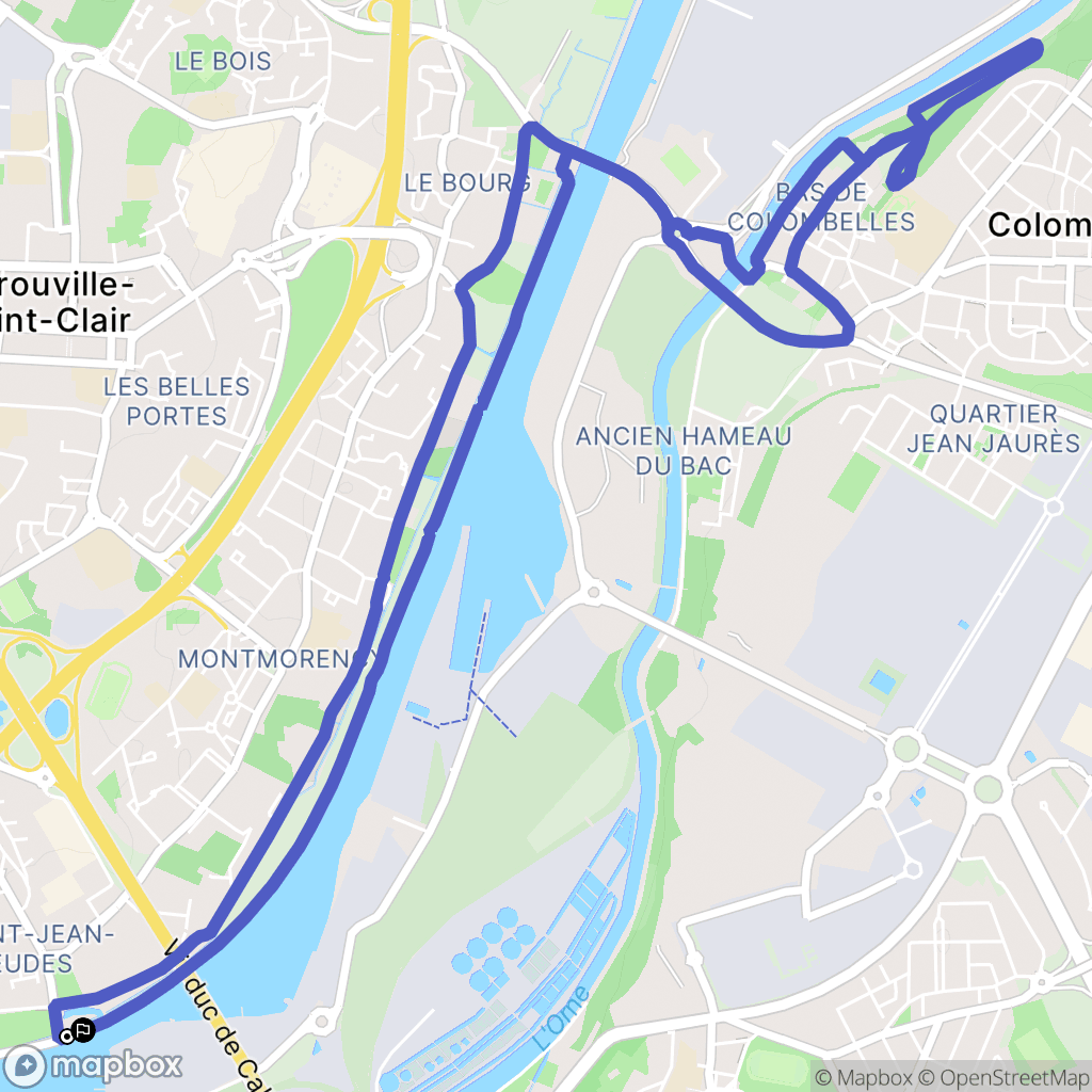 Mondeville : carte du parcours de randonnée - France