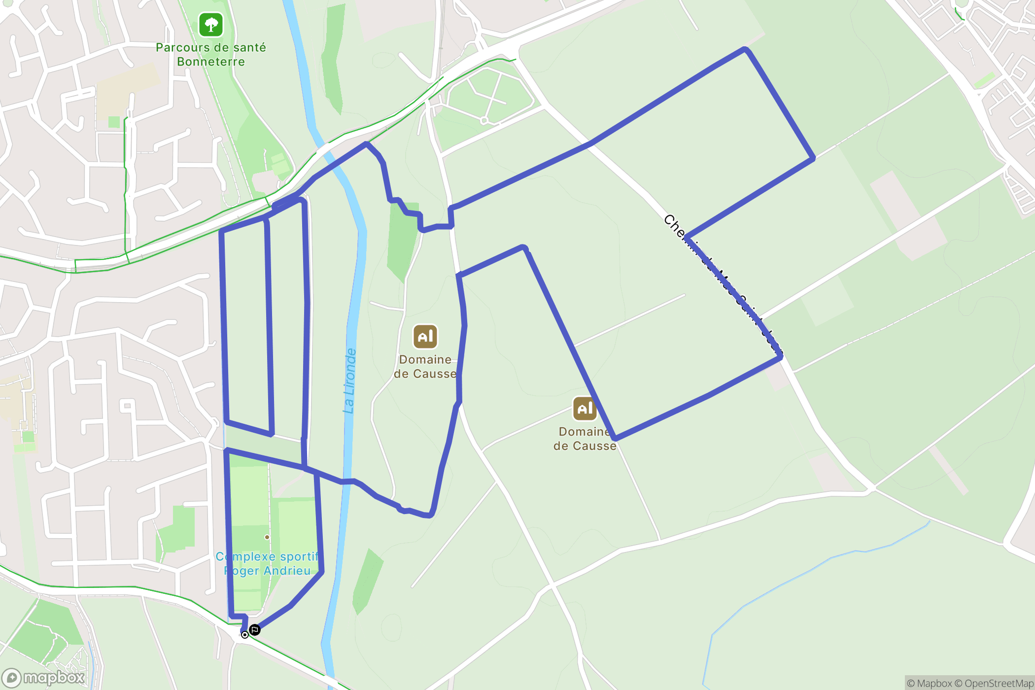 Lattes : carte du parcours de randonnée - France