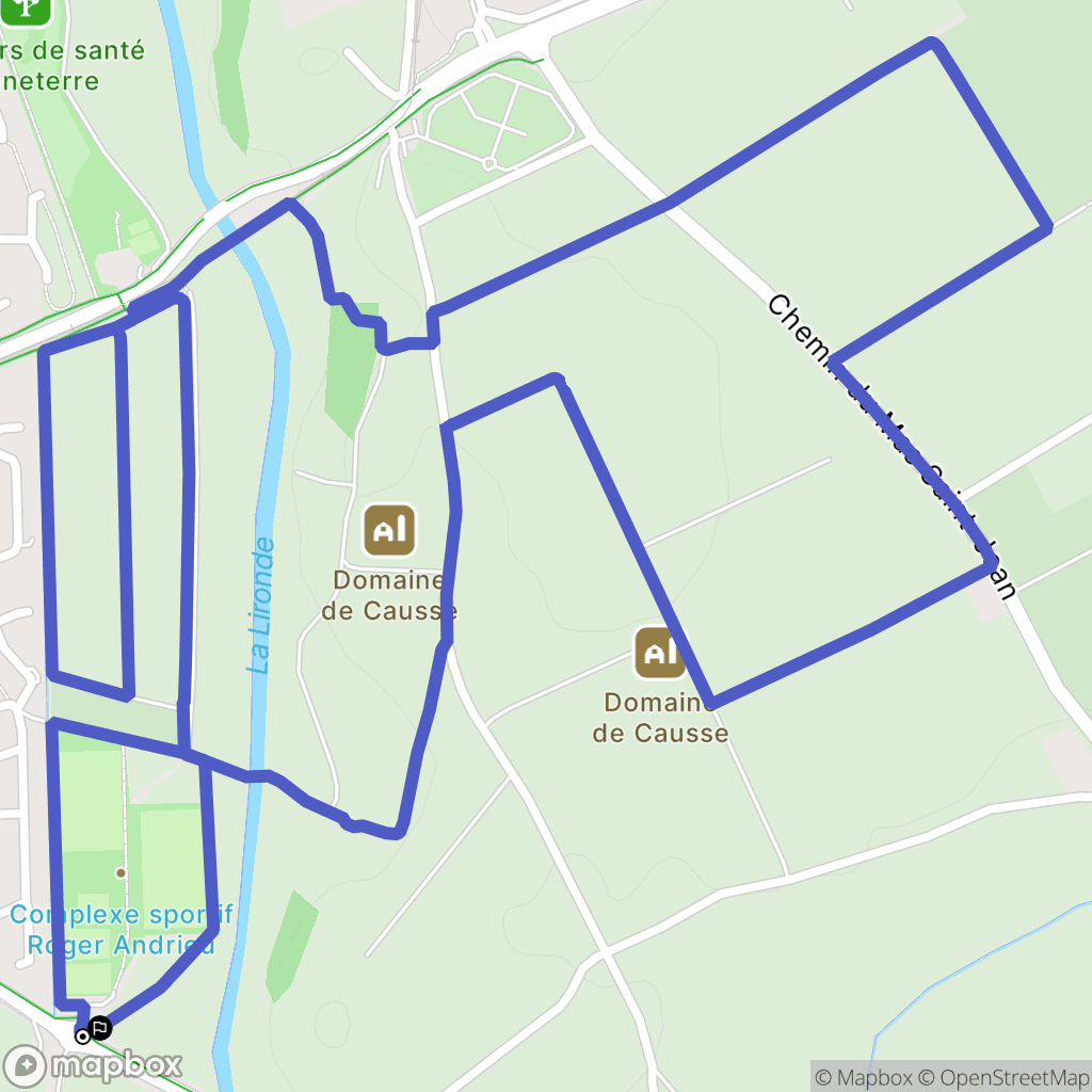 Lattes : carte du parcours de randonnée - France