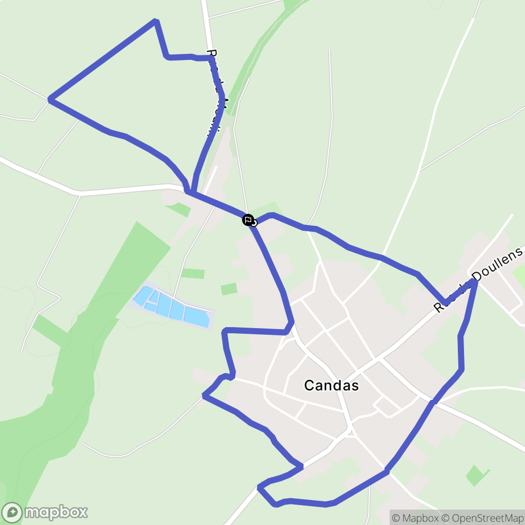 Candas : carte du parcours de randonnée - France