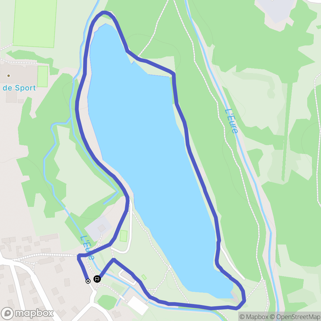 Barjouville : carte du parcours de randonnée - France