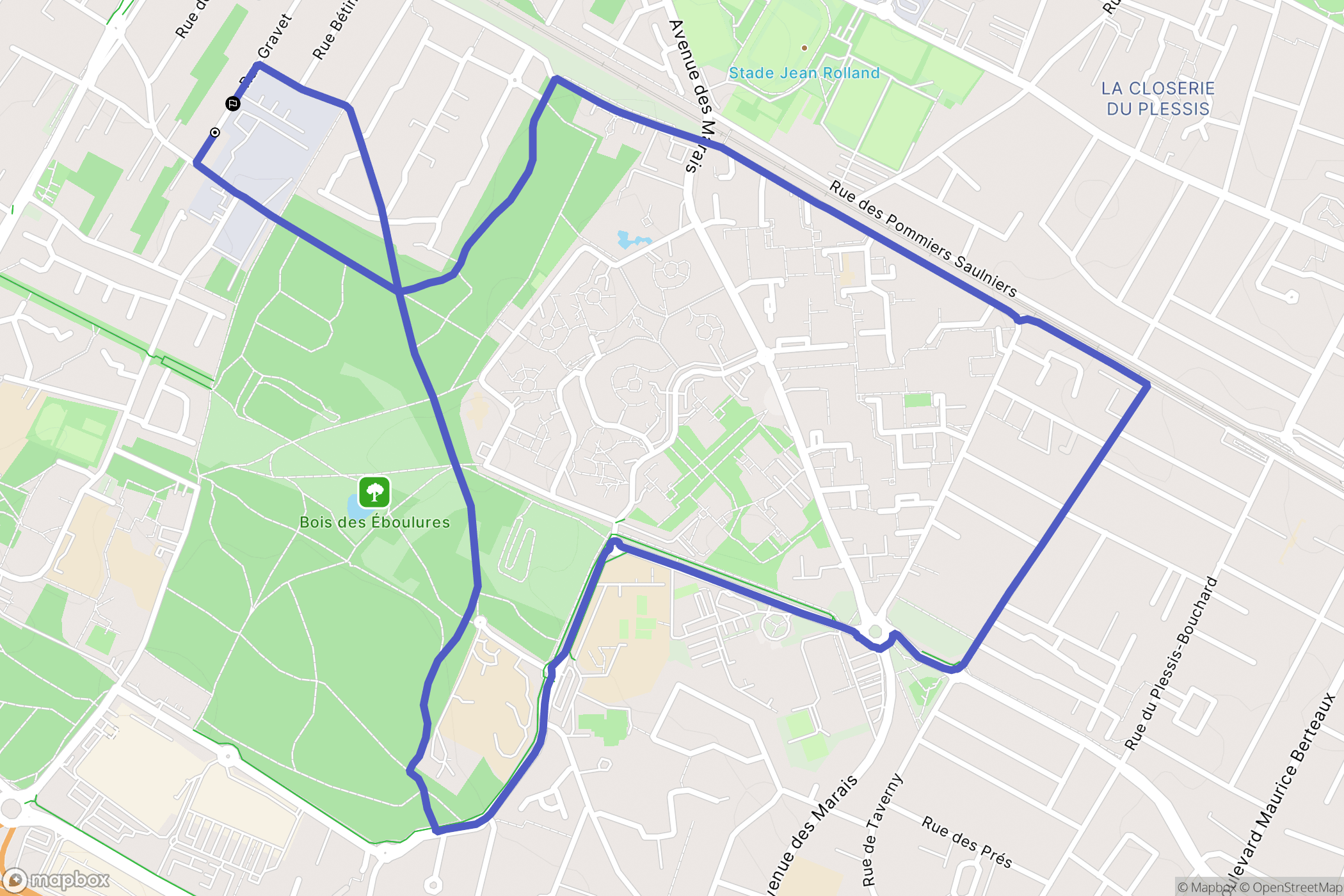 Montigny-lès-Cormeilles : carte du parcours de randonnée - France