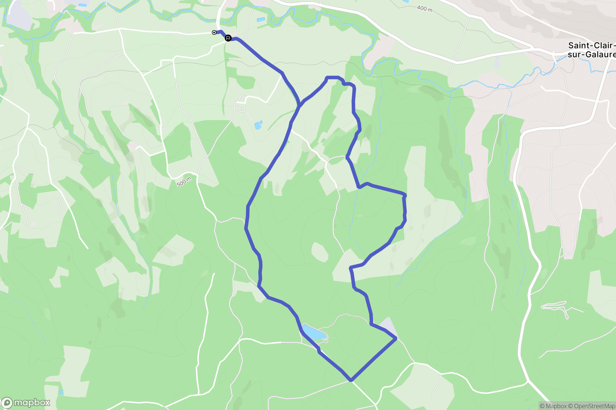 Le Grand-Serre : carte du parcours de randonnée - France